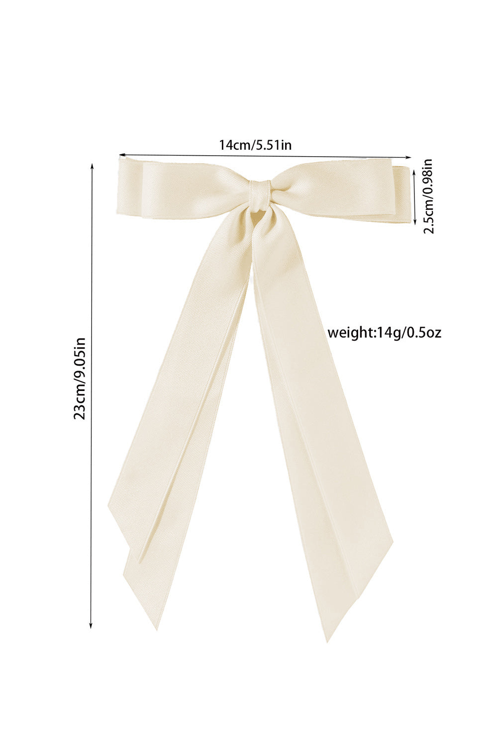 White Elegant Double Bow Hair Clip