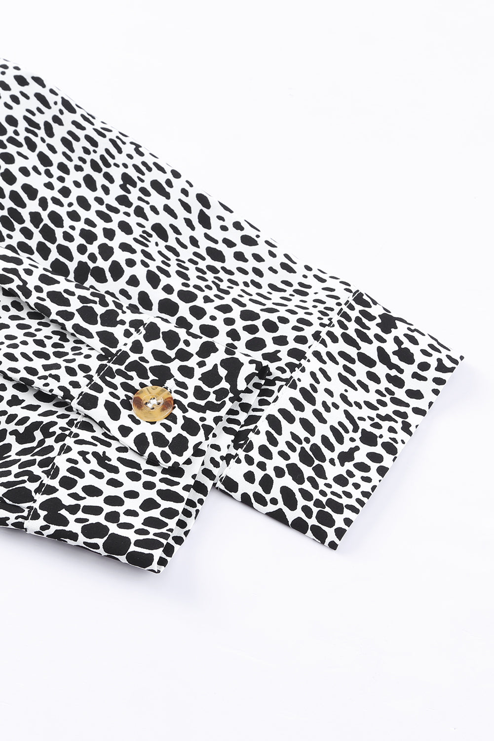 Cheetah Casual Long Sleeve Button Up Shirt Dress