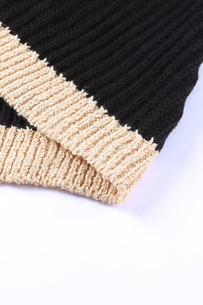 Black Bishop Sleeve Open Front Cardigan Sweater