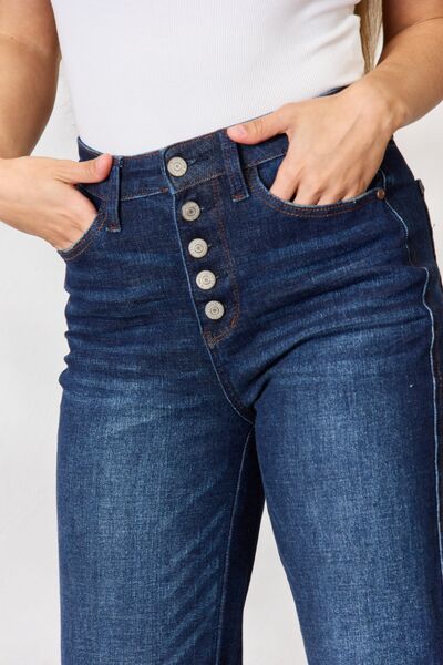 Judy Blue Full Size Button Fly Straight Jeans