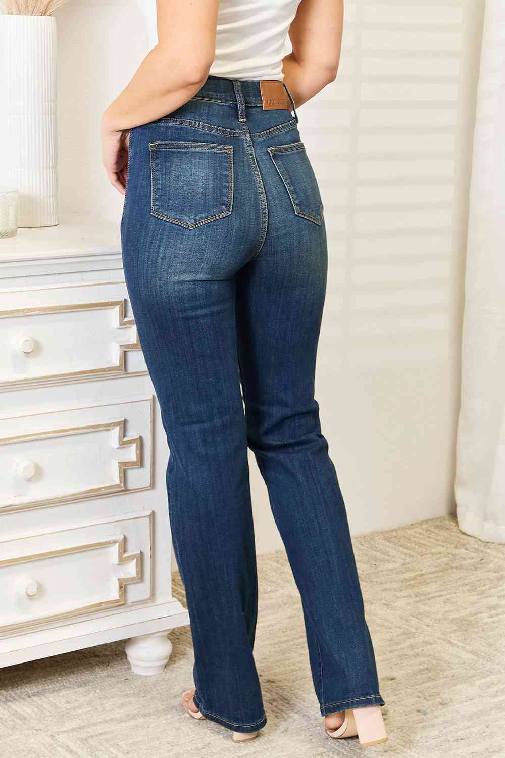 Judy Blue Full Size Elastic Waistband Bootcut Jeans