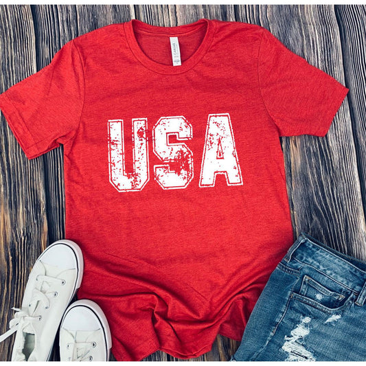USA Graphic Tee Shirt with Color Options