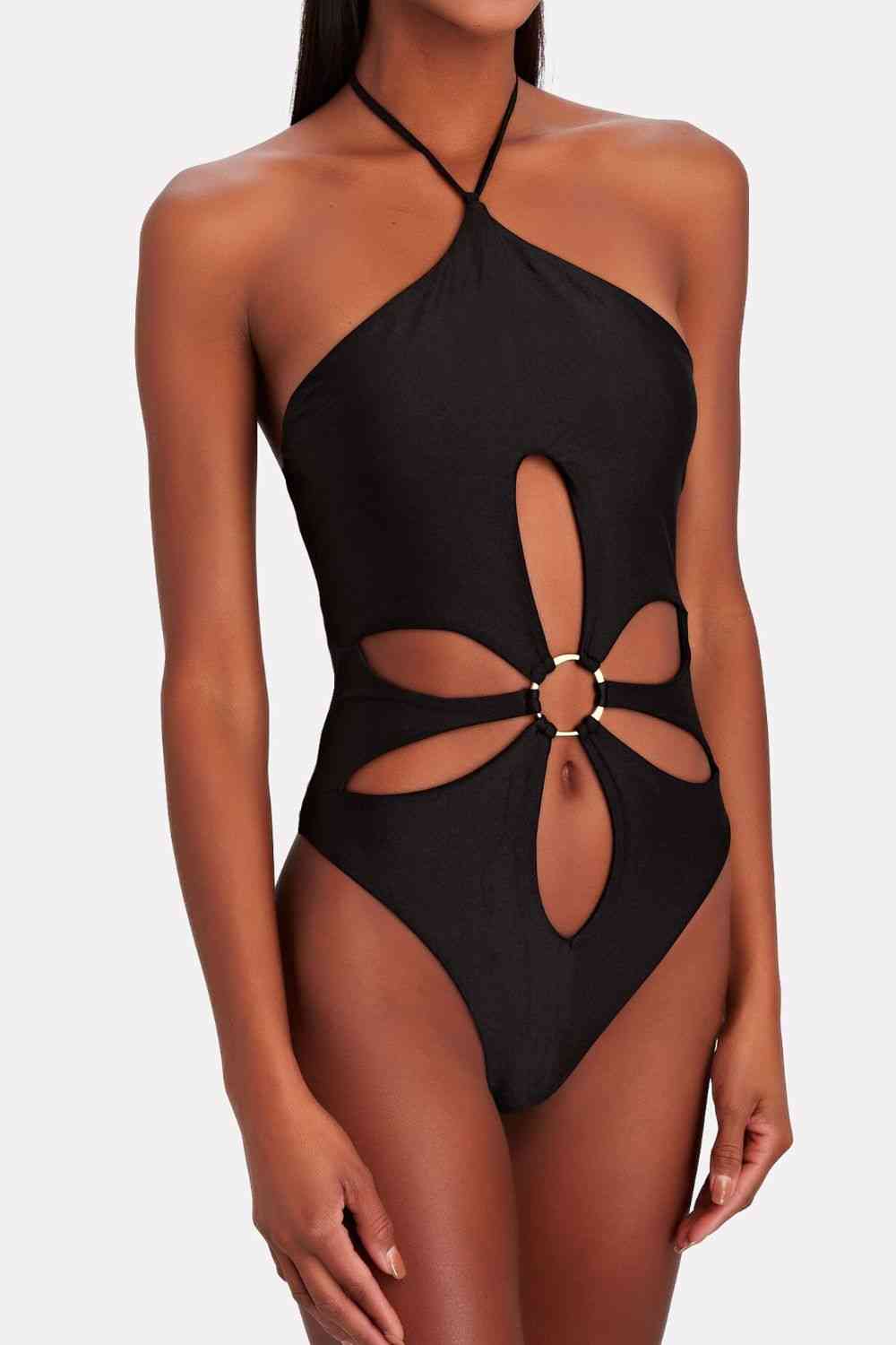 Ring Detail Cutout One Piece Swimsuit