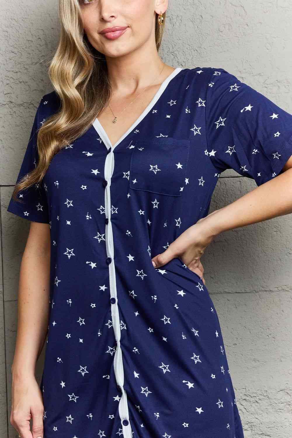 MOON NITE Quilted Quivers Sleepwear Dress