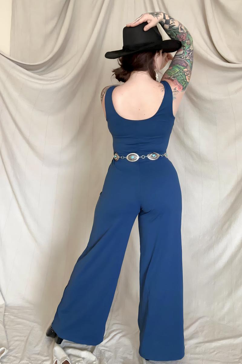 FawnFit Wide Leg Sleeveless Jumpsuit With Built In Bra